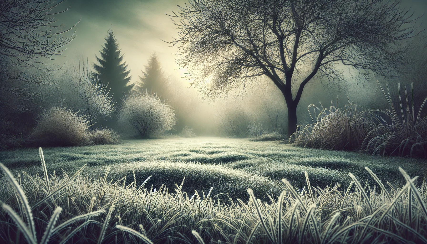Scopri i lavori invernali per il giardino e il prato: guida pratica per la cura del verde durante l'inverno Giardino in inverno con la brina: come proteggere prato e piante dal freddo