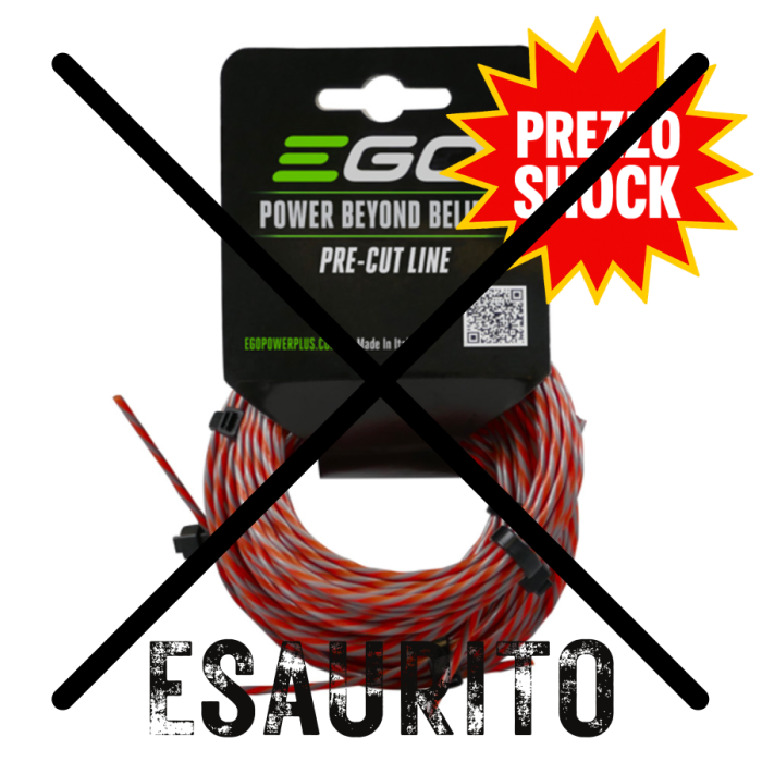 Filo Decespugliatore Kit 4 PZ da 4m 2,4mm Ego