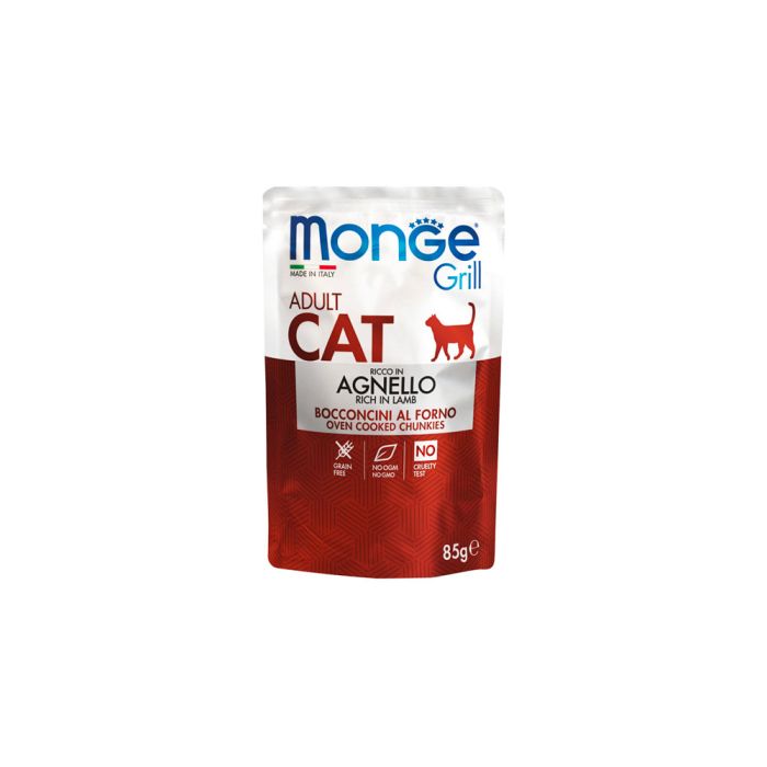 Bocconcini in Jelly Agnello | Monge Grill Adult Gatto | 85 g
