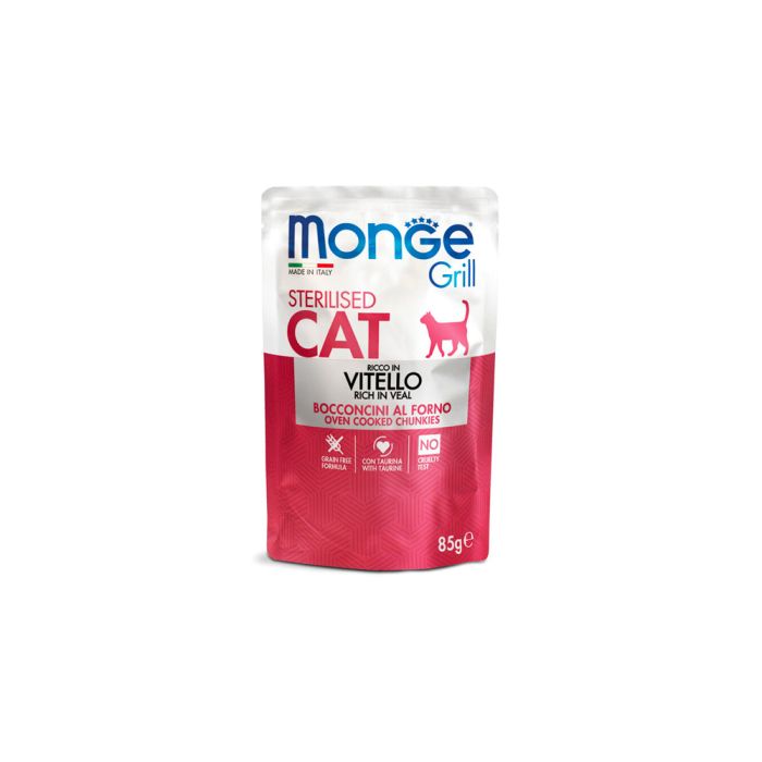 Bocconcini in Jelly Vitello | Monge Grill Sterilised Gatto | 85 g