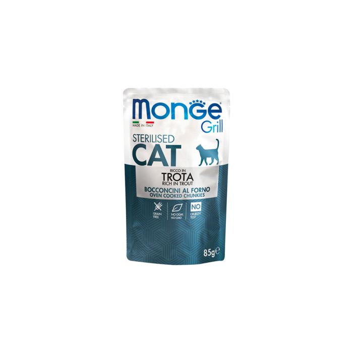 Bocconcini in Jelly Trota | Monge Grill Sterilised Gatto | 85 g
