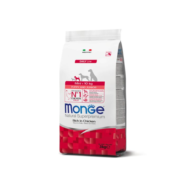 Crocchette Cane Puppy Mini Pollo | Monge Natural Superpremium | 3 kg