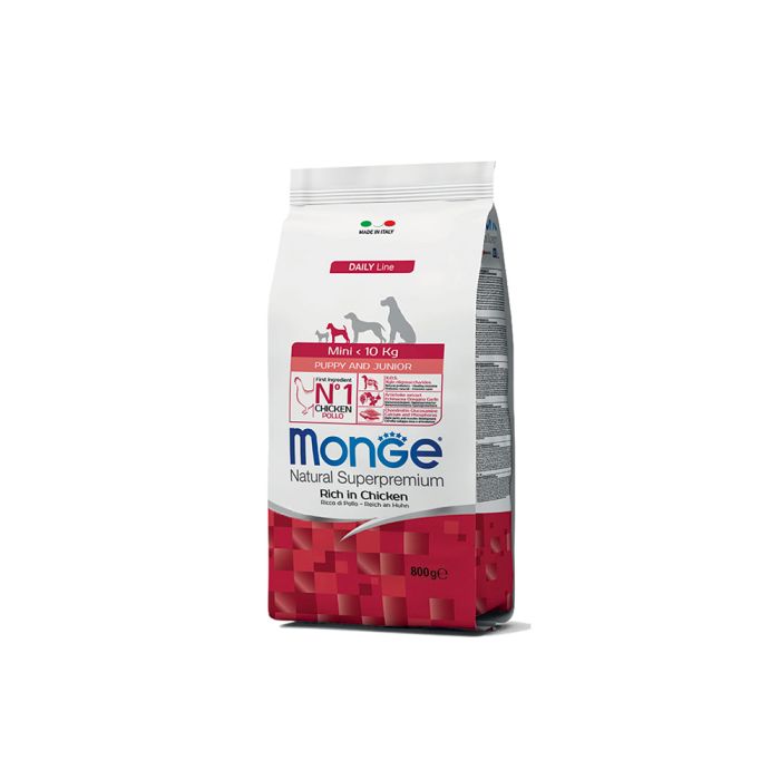 Crocchette Cane Puppy Mini Pollo | Monge Natural Superpremium | 800 g