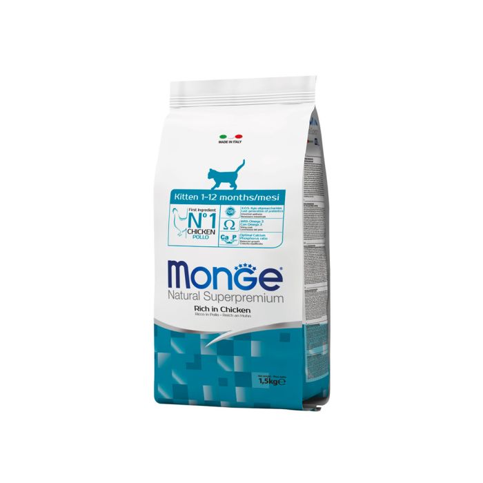 Crocchette Kitten Pollo | Monge Natural Superpremium | 1,5 kg
