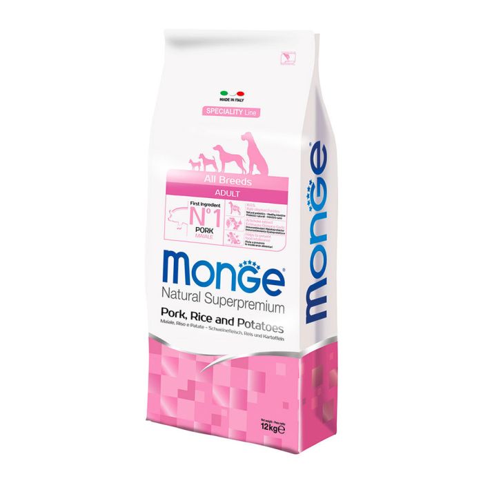Crocchette Cane All Breeds Adult Manzo con Riso | Monge Monoprotein | 12 kg