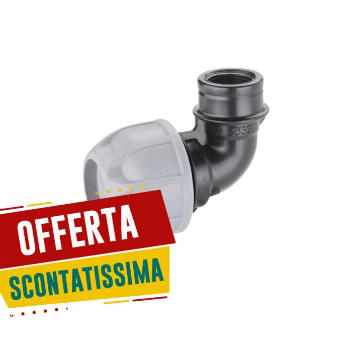 Raccordo Gomito 32mm 3/4”F | Claber 90273