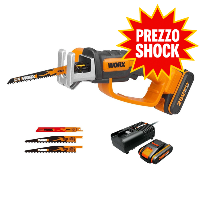 Seghetto a Batteria per Potatura Worx WG894E