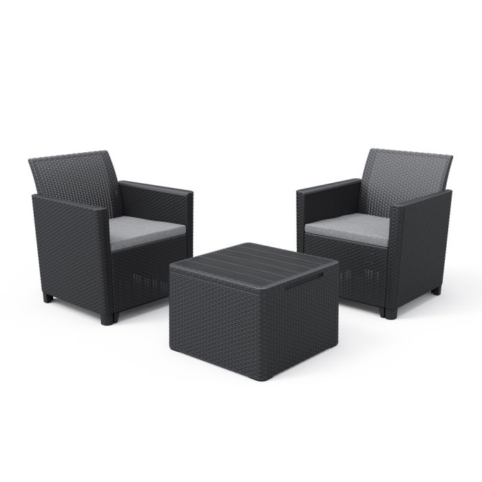 Set Tavolino + 2 Poltrone Claire | Keter
