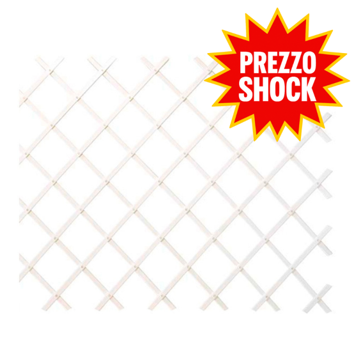 Traliccio in PVC Bianco 1 x 1 m Verdemax