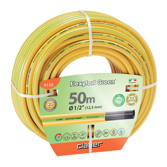 Tubo Gomma Acqua Flexyfort Green Claber 9133