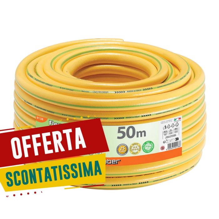 Tubo Gomma Acqua Flexyfort Green Claber 9138