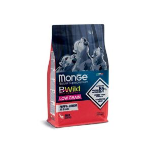 Crocchette Cane Puppy All Breeds Cervo Low Grain | Monge BWild | 2,5 kg