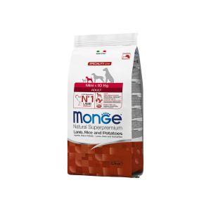 Crocchette Cane Mini Adult Agnello Riso Patate | Monge Natural Superpremium | 2,5 kg