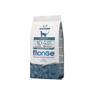 Crocchette Gatto Sterilizzato Trota | Monge Natural Superpremium | 1,5 kg