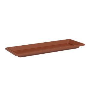 Sottovaso rettangolare in plastica Nara Teraplast