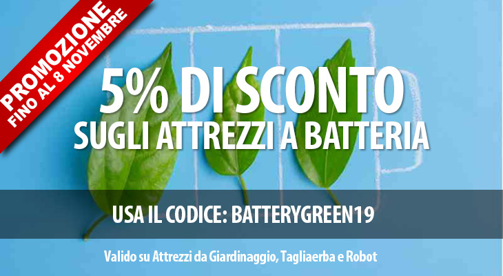 attrezzi da giardinaggio a batteria